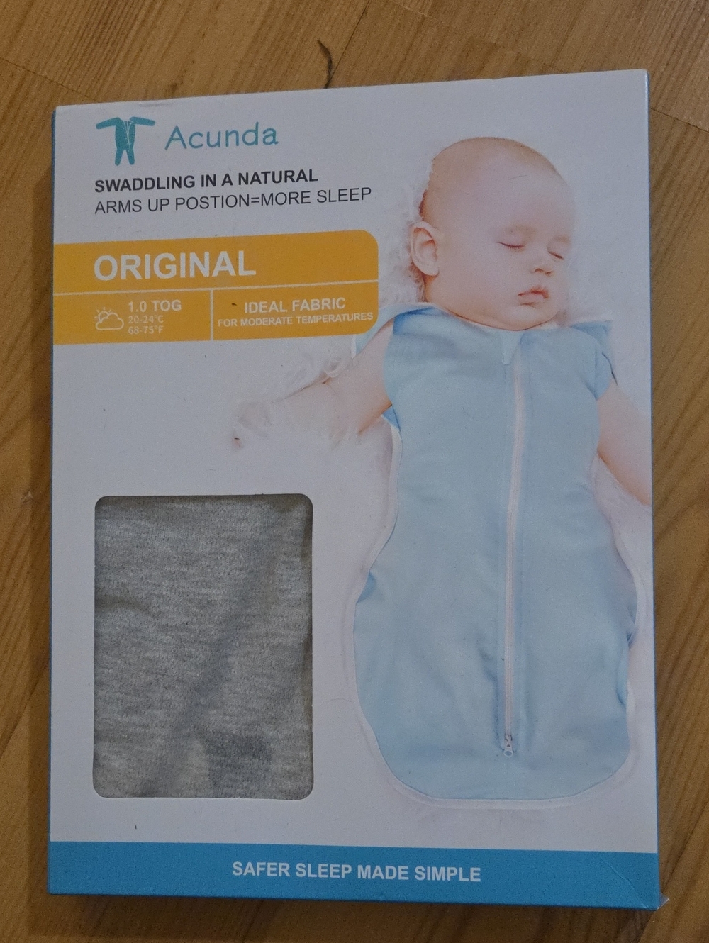 Light Blue Infant Swaddle Sleep Sack